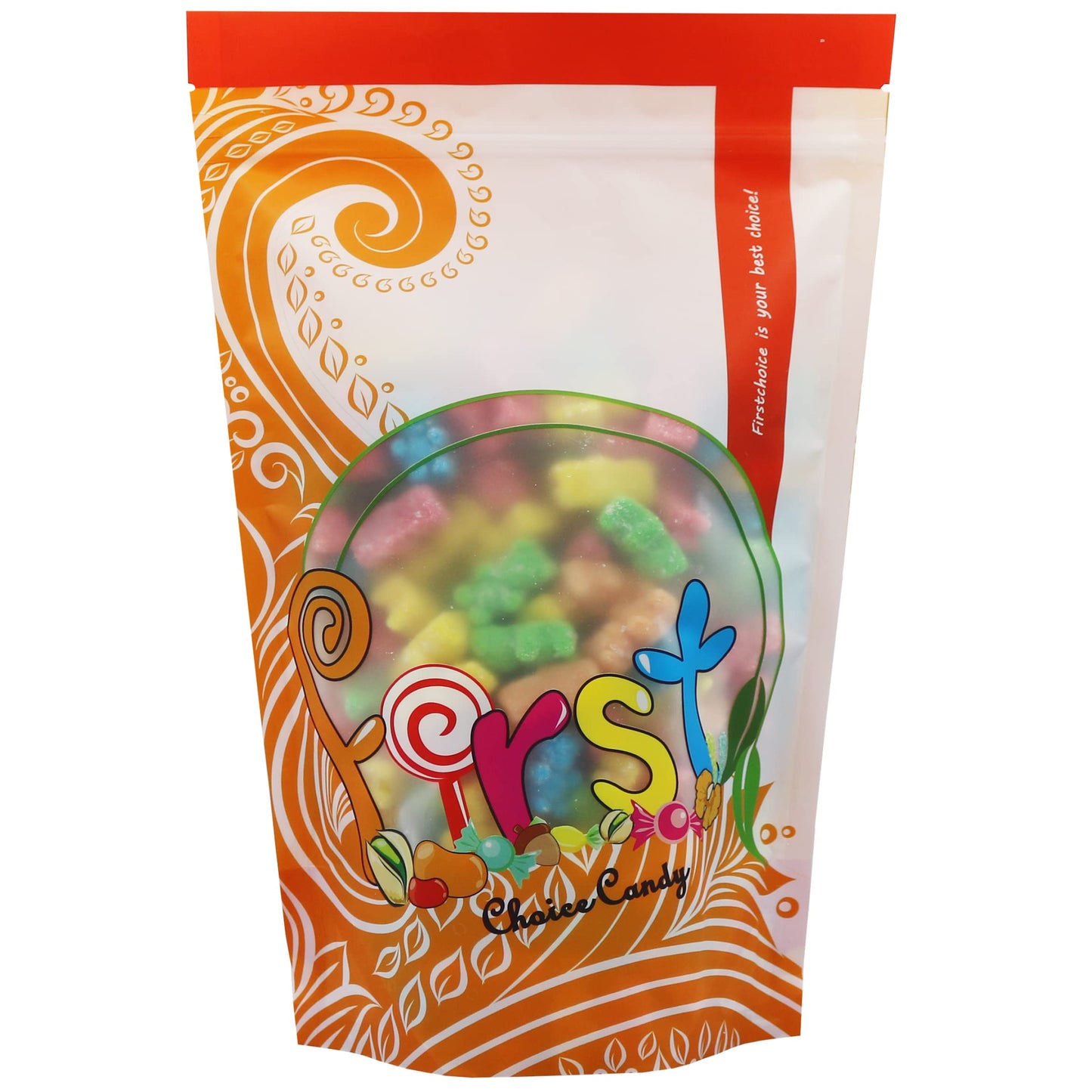 FirstChoiceCandy Gummy Bears (Sour Neon Beep Bears, 2 Pound (Pack of 1))