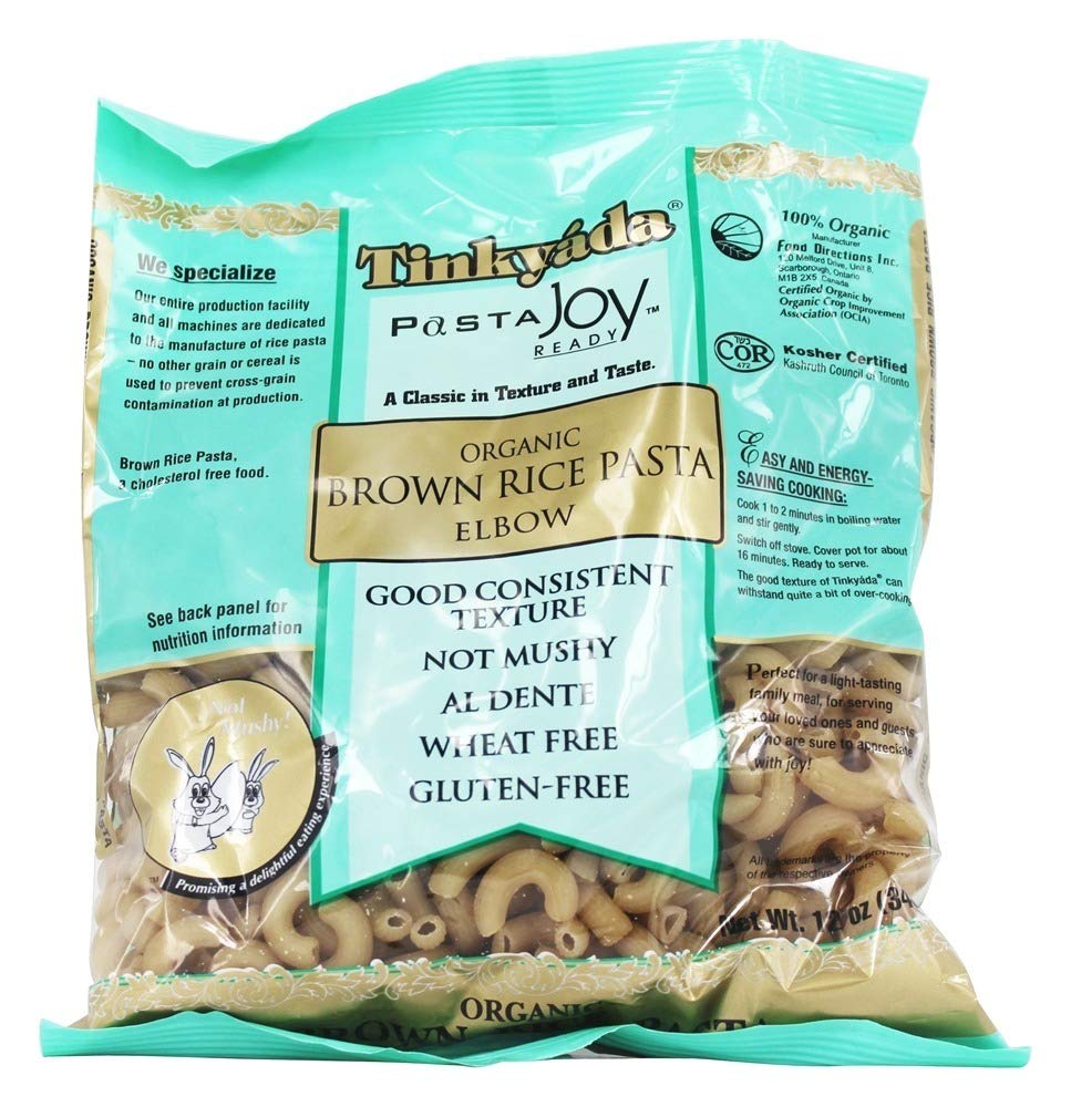 Tinkyada Organic Brown Rice Elbow Pasta, 12-Ounce Packages (Pack of 12)
