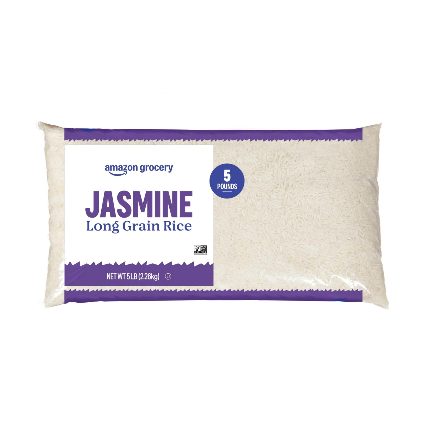 Large Online Retailer Grocery, Jasmine Long Grain Rice, 5 Lb (Previously Happy Belly, Packaging May Vary)
