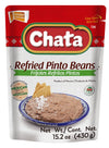 Chata Refried Pinto Beans Pouch | Practical + Delicious | Ready-To-Eat | No Preservatives | 15.2 Ounce (Pack Of 3)