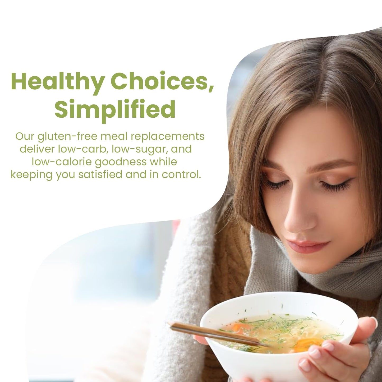 Nutriwise - Cream Of Broccoli Soup | 7/Box | Healthy Nutritious Diet Soup | High Protein, Low Cal, Low Fat, Low Sugar, Low Calor