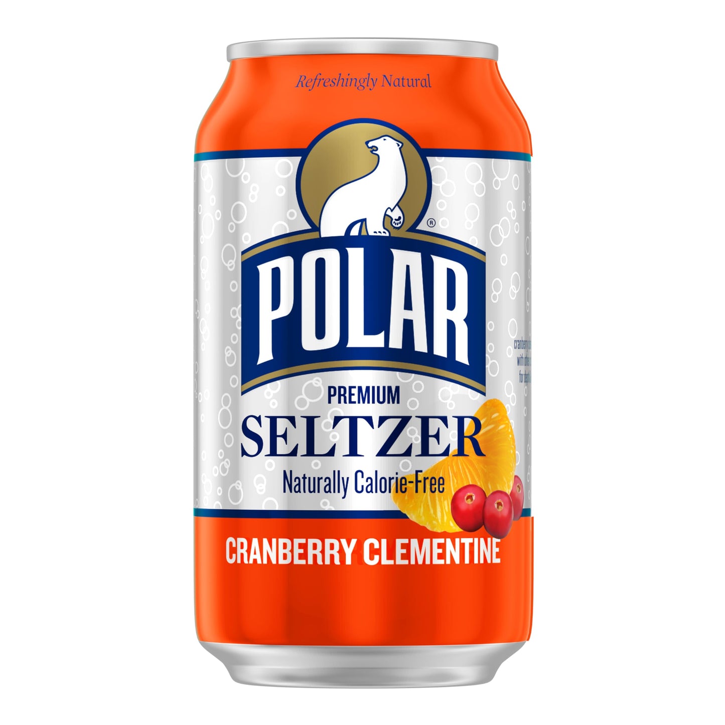 Polar Seltzer Water Cranberry Clementine, 12 Fl Oz Cans, 18 Pack