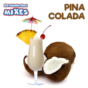 EZ-SQUEEZE Pina Colada Jello Shot Mix - Premium Gluten-Free Gelatin Powder, 6.78 oz, Multi-Color, Model EZ-Jello-Shot-Mix-Pina