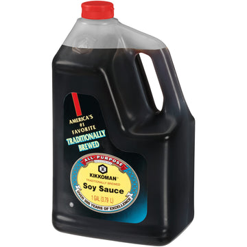 Kikkoman - Traditionally Brewed Soy Sauce, All Purpose Seasoning - 1 Gallon (Pack of 1)