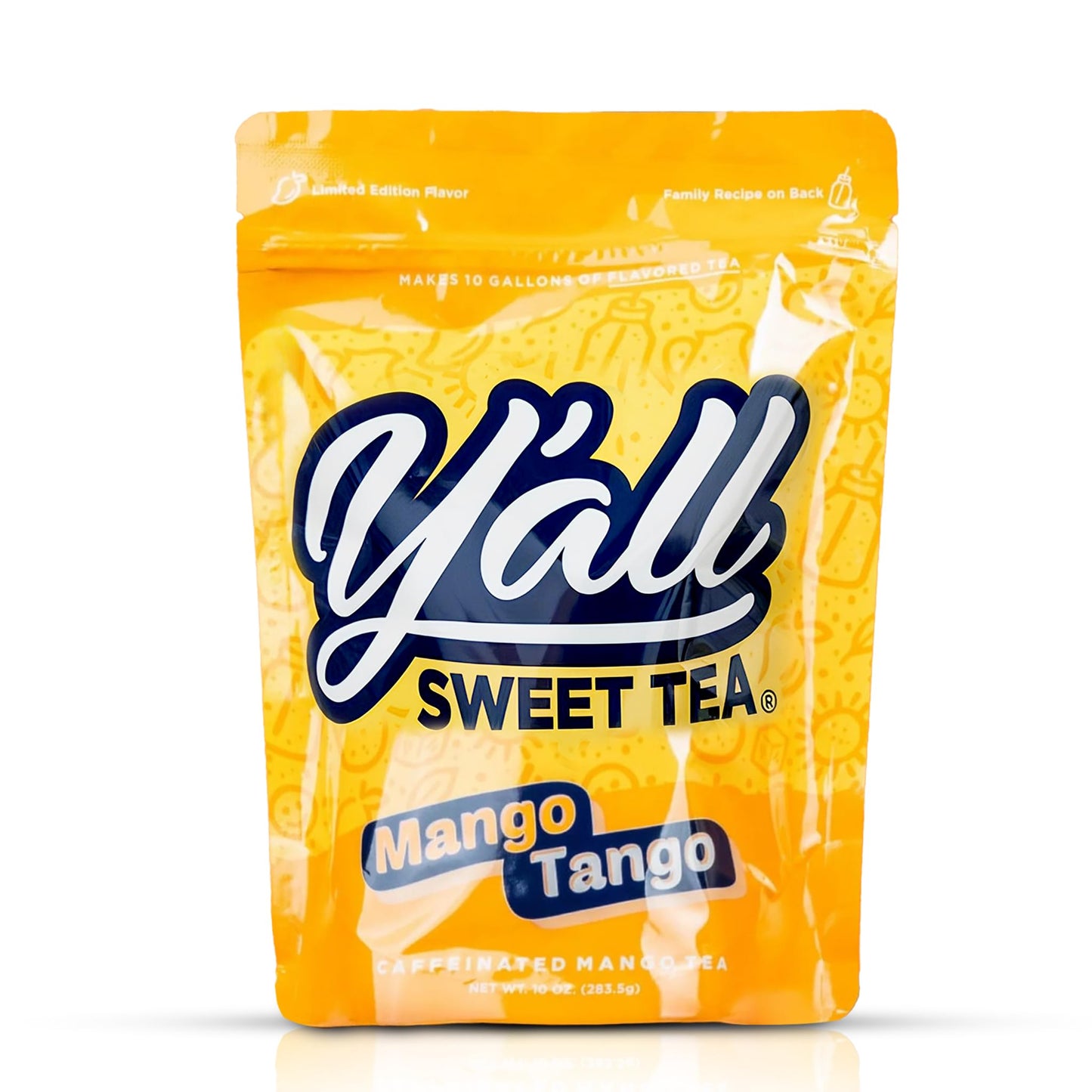 Y'All Sweet Tea - Pack Of 10 Perfect Batch Tea Bags - One Gallon Size (Mango)