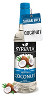 Syruvia Sugar-Free Coconut Syrup - 25.4 fl oz Premium Coffee Flavoring Syrup. 0 Calories, Kosher, and Gluten-Free. Ideal for Dri