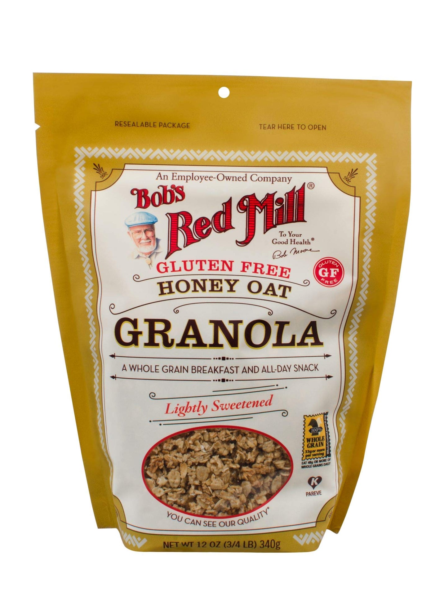 Bob'S Red Mill Gluten Free Honey Oat Granola, 12-Ounce (Pack Of 4)