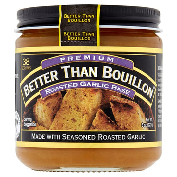 Better Than Bouillon Premium Roasted Garlic Base, 8 Ounce (Pack of 4), 38 Servings Per Jar