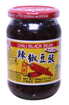 ???? douchi Femented Black bean sauce for Asian cooking 13.4oz (Spicy Black Bean 13.4 oz, 1 Bottle)