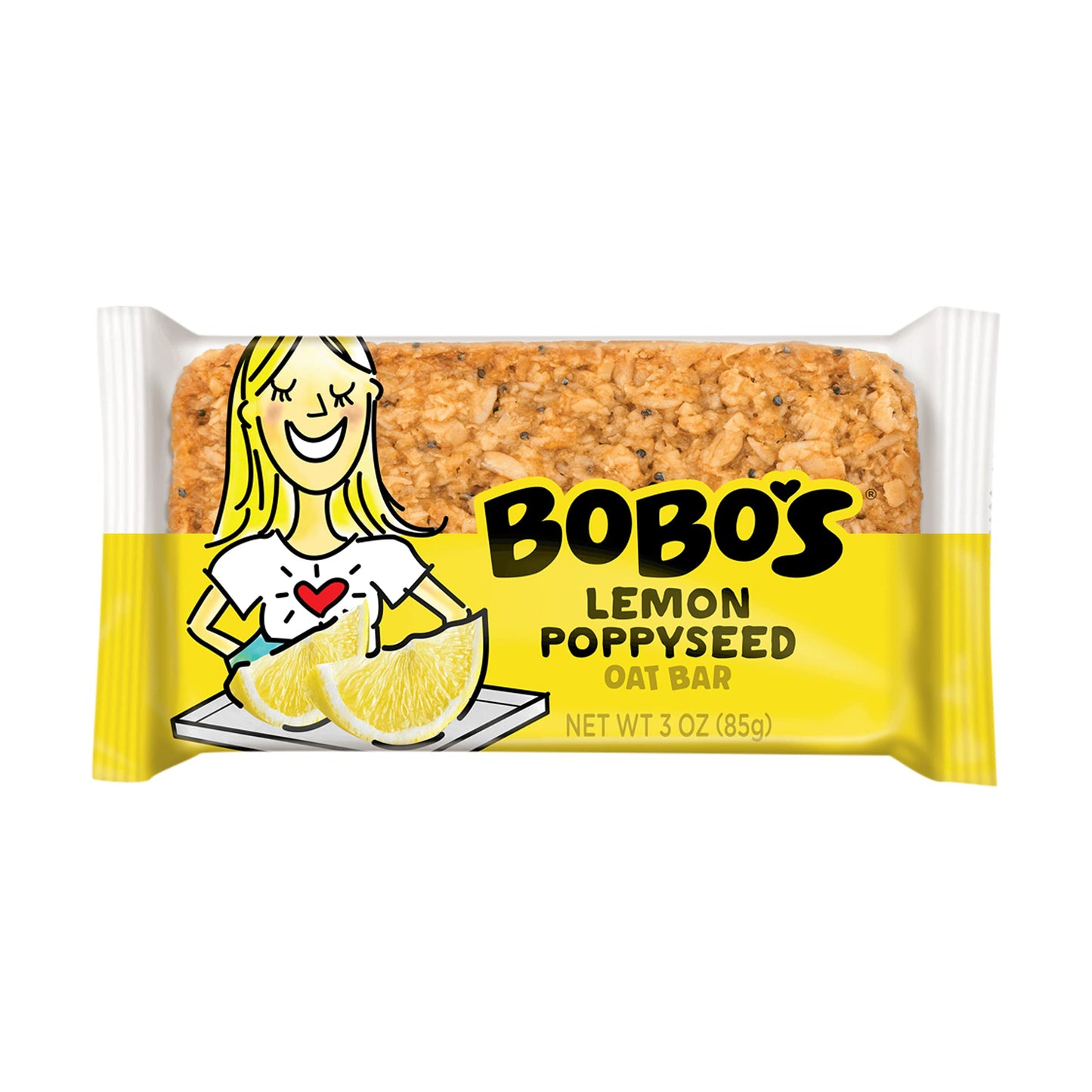 Bobo'S Oat Bars, Lemon Poppyseed, 3 Oz