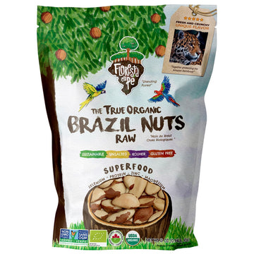 Snack The True Organic Brazil Nuts 15 Oz – Raw And Unsalted – Kosher – Healthy-Rich In Vegetable Protein – Harvested In Large Online Retailer Rainforest – Fresh, Vegan And Gluten Free – Forest Up