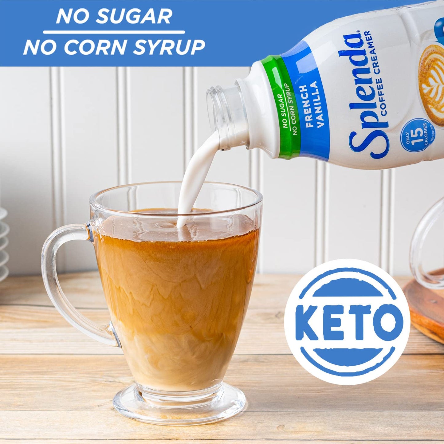 SPLENDA Sugar Free French Vanilla Coffee Creamer, 32 Fl Oz