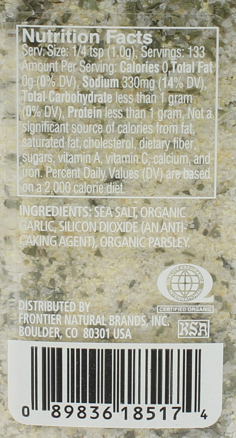 Simply Organic Garlic Salt Certified Organic, 4.7-Ounce Container