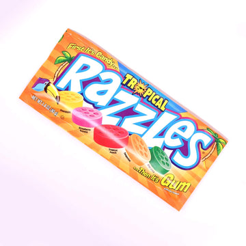 Razzles Tropical Flavor Candy/Gum, 1.4 Ounce (Pack Of 24)