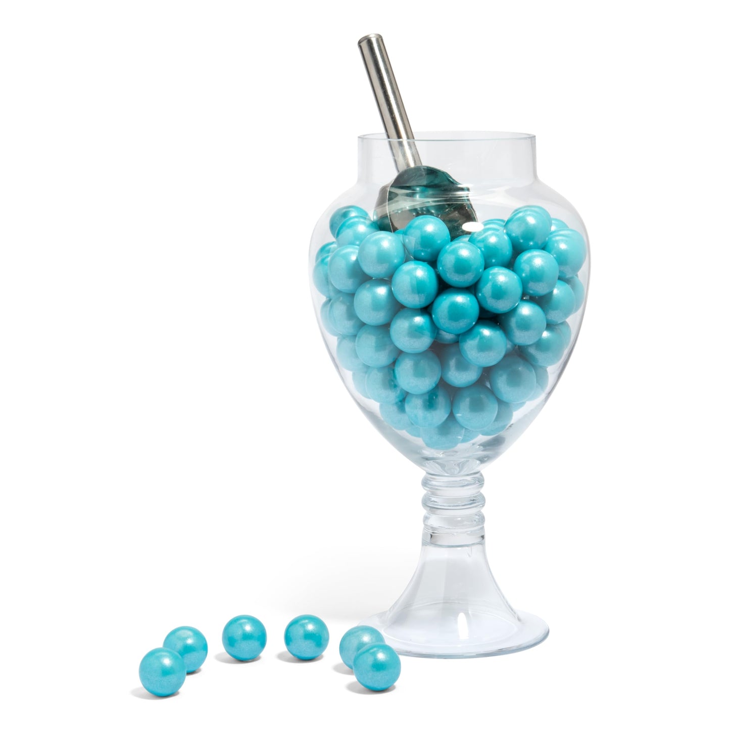 Candy Envy - Shimmer Light Blue 1'' Gumballs - 2Lb Bag - Approximately 113 Gumballs Per Bag