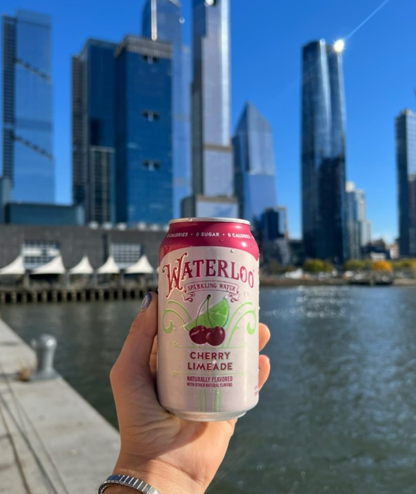Waterloo Sparkling Water, Cherry Limeade Naturally Flavored, 12 Fl Oz Cans (Pack of 12) - Zero Calories and Zero Sugar or Sweete