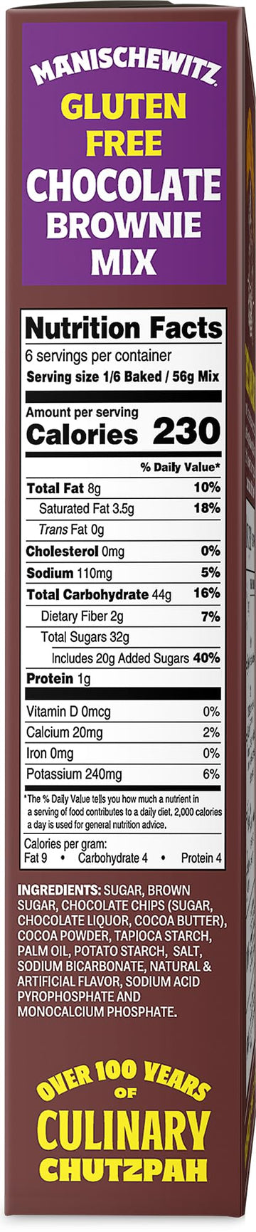 Manischewitz Gluten Free Chocolate Brownie Mix With Fudge Frosting 12Oz (2 Pack) | Grain Free, Kosher For Passover, Baking Pan I