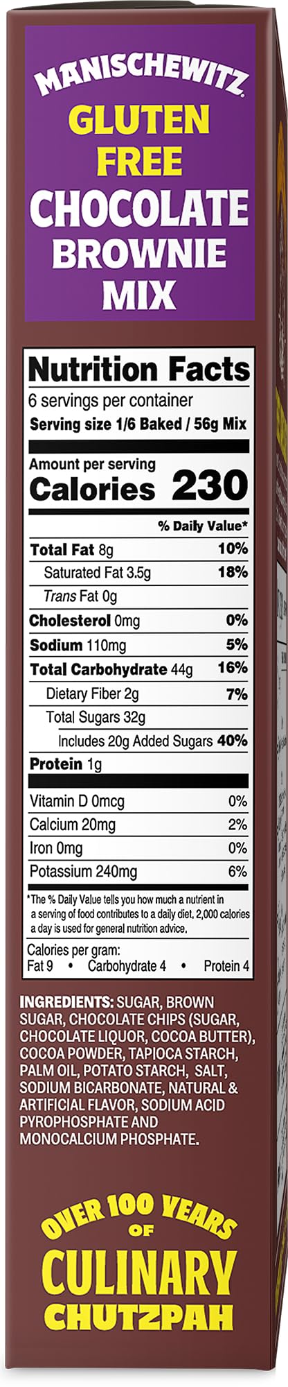 Manischewitz Gluten Free Chocolate Brownie Mix With Fudge Frosting 12Oz (2 Pack) | Grain Free, Kosher For Passover, Baking Pan I