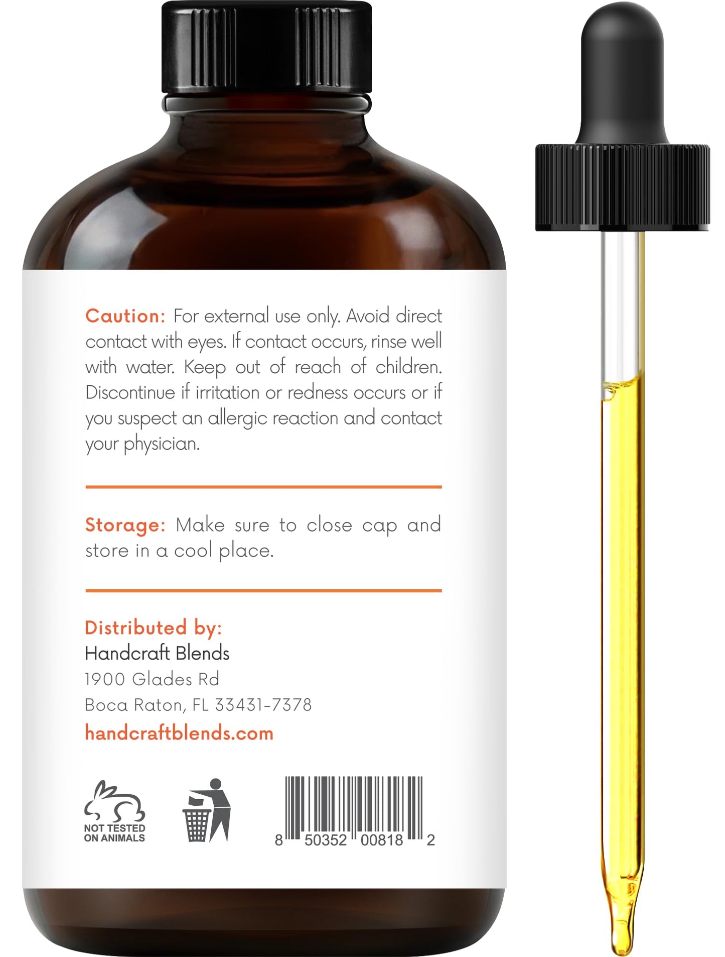 Handcraft Sweet Orange Essential Oil - 100% Pure And Natural - Premium Therapeutic Grade With Premium Glass Dropper - Huge 4 Fl.