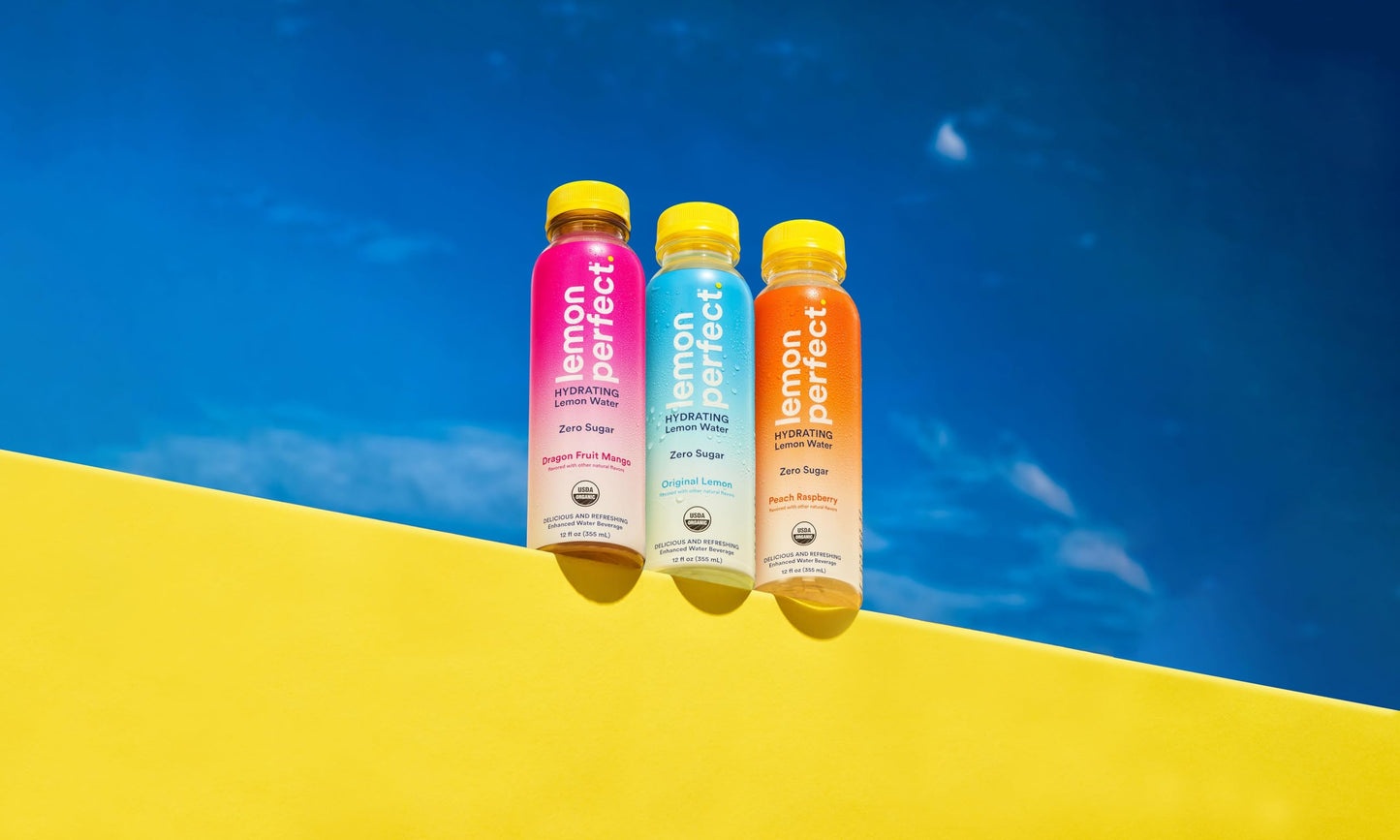 Lemon Perfect, Hydrating Organic Lemon Water, Zero Sugar, Flavored Water, Squeezed from Real Fruit, Plastic Neutral, No Artifici
