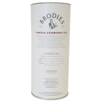 Brodies Tea, Famous Edinburgh Tea, Black Tea Imported From Scotland, Canister Of 50 Bags (Pack Of 1)