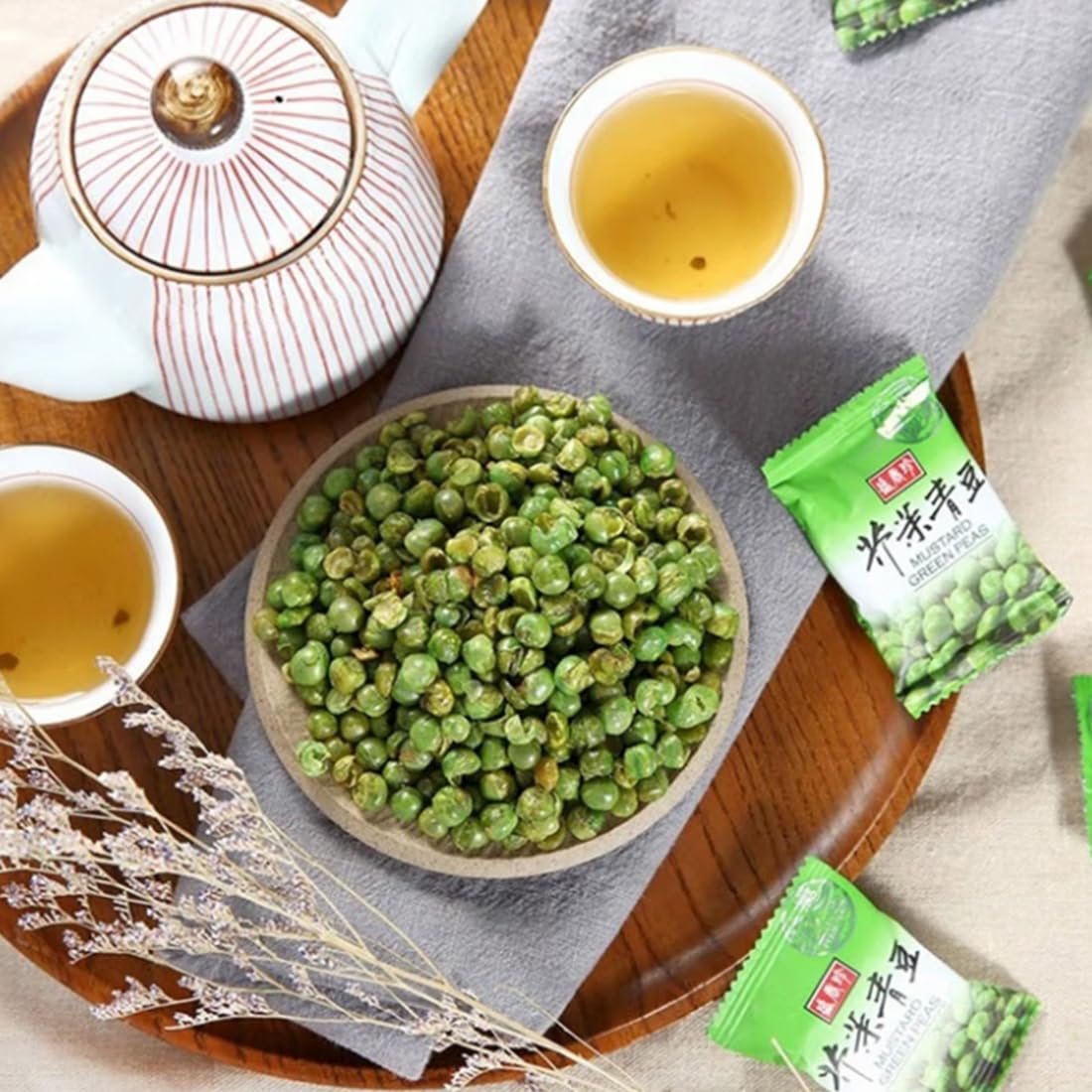 Mustard Flavor Green Peas 240G/8.46Oz Pack Of 4