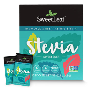 SweetLeaf Stevia Powder Packets - Zero Calorie Sweetener with Stevia Leaf Extract, No Artificial Sweetener Additive, Sugar Free,