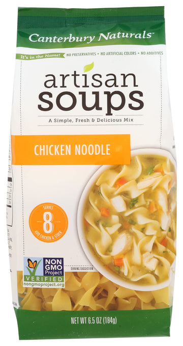 Canterbury Naturals Artisan Soup Mix, Chicken Noodle Soup Mix, Non-Gmo, Makes 8 Servings, 6.5-Ounce Bag (Pack Of 3)