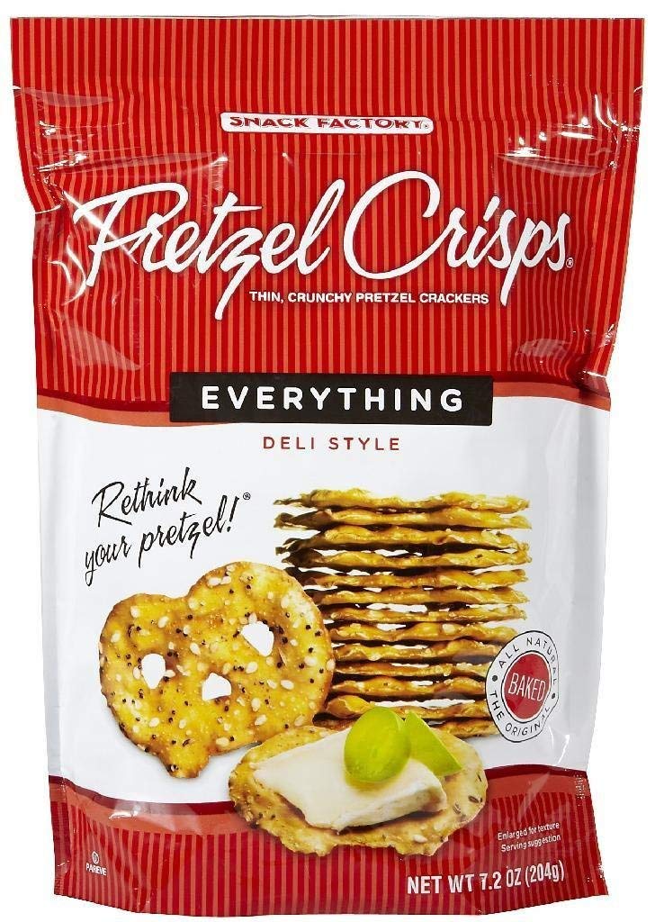 Snack Factory Pretzel Crisps, Everything, 7.2 oz