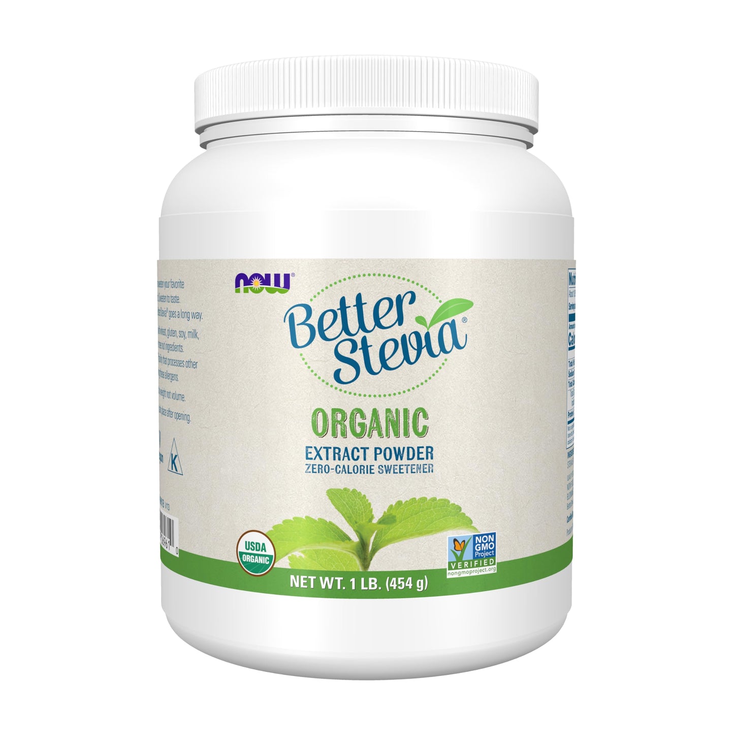 Now Foods Betterstevia Organic Zero-Calorie Extract Powder, Keto Friendly, Suitable For Diabetics, No Erythritol, 1 Pound