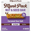 Munk Pack Caramel Sea Salt Keto Nut & Seed Bar Plant-Based 5g Protein Low Sugar Kosher Gluten Free & Non-GMO 4 Bars 4.92 Ounce (Pack of 6)