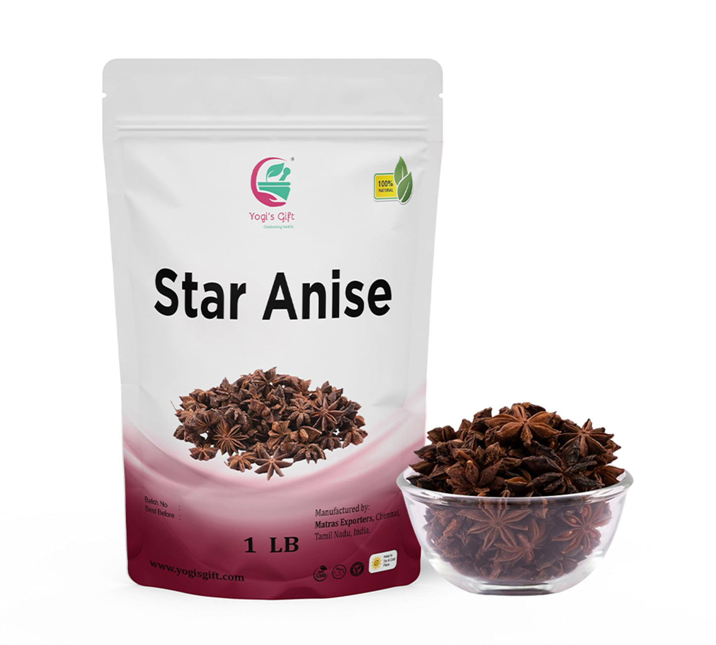 Star Anise Whole 16 Oz | Add Exotic Aroma And Rich Flavor To Your Dishes | Premium Star Anise Pods For Gourmet Delights | By Yog