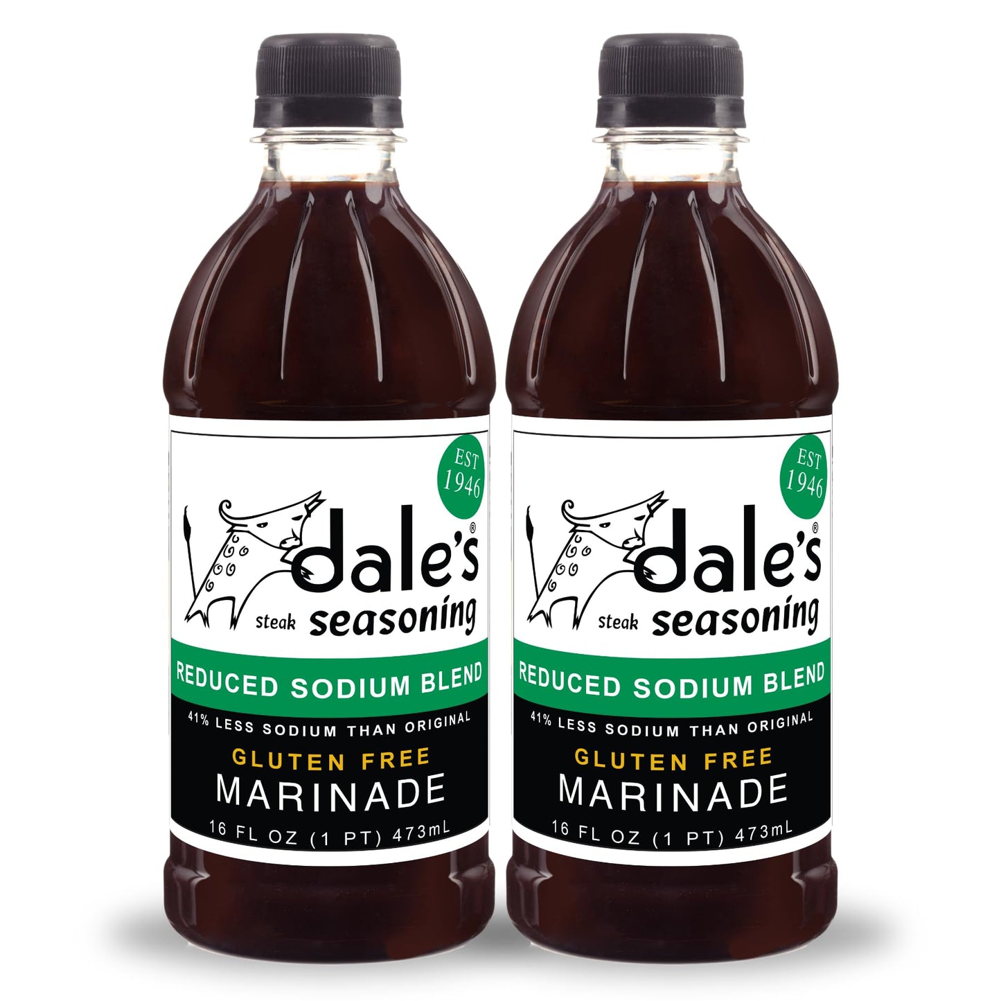 Gourmet Reduced Sodium Steak Seasoning and Marinade, By Dales, | (2) 16 oz Bottles | Our Award Winning Steak Sauce and Marinade
