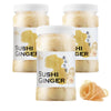 Fusion Select 3 Packs Sushi Ginger - Natural Sliced Gari, Pickled Ginger For Sushi - No Msg, Non-Gmo - Spicy, Sour, Sweet & Salty Taste Notes - Side Dish For Sashimi, Sushi Ingredients - 12Oz