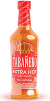 Tabaero Extra Hot Sauce, 8 oz Glass Bottle, Gourmet Spicy Sauce Gift, All Natural, Low Sodium, Made in the USA