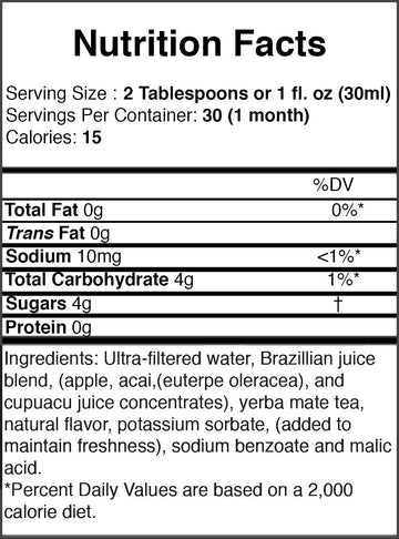 Fruta Vida – 4 Pack Of 30 Oz Bottles – Acai – Yerba Mate – Cupuacu Juice – By Pro Image International