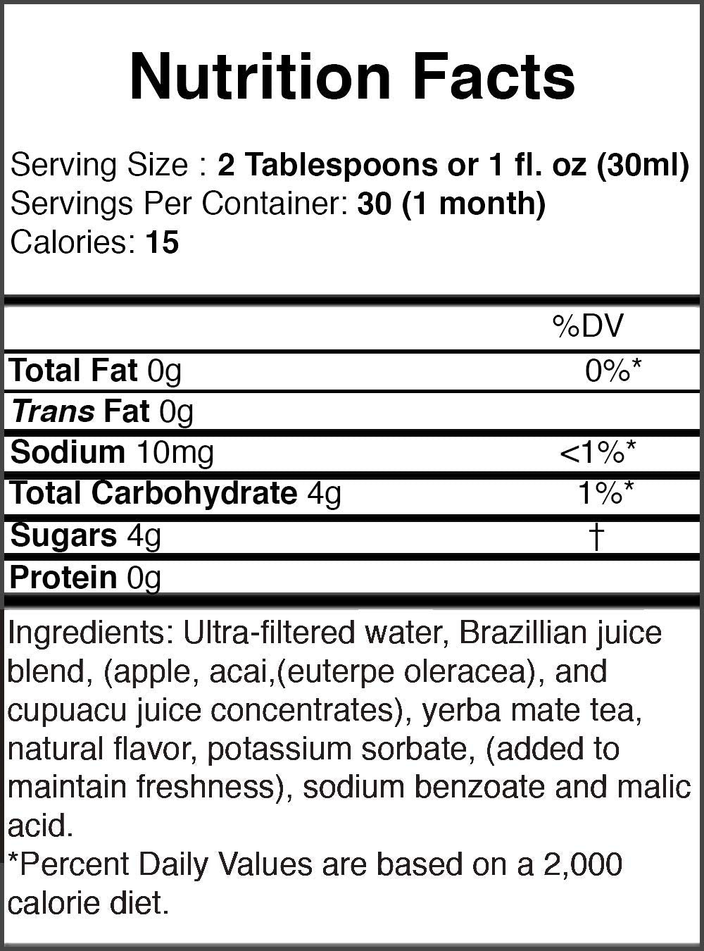Fruta Vida - 12 Pack of 30 oz Bottles - Acai - Yerba Mate - Cupuacu Juice - by Pro Image International