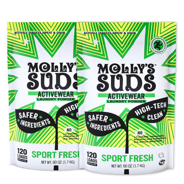 Molly'S Suds Active Wear Laundry Detergent | Natural Extra Strength Laundry Powder, Stain Fighting & Safe For Performance Fabric