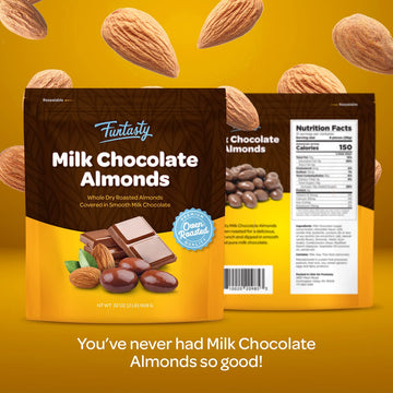 Milk Chocolate Covered Almonds Candy - 2 Pound Bulk Pack