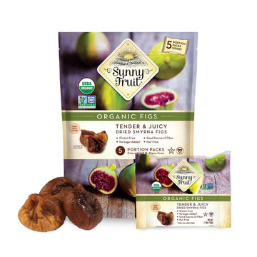 Turkish Dried Figs - Sunny Fruit (6 Bags) - (5) 1.76Oz Portion Packs Per Bag | Purely Figs - No Added Sugars, Sulfurs Or Preservatives | Non-Gmo, Vegan, Halal & Kosher