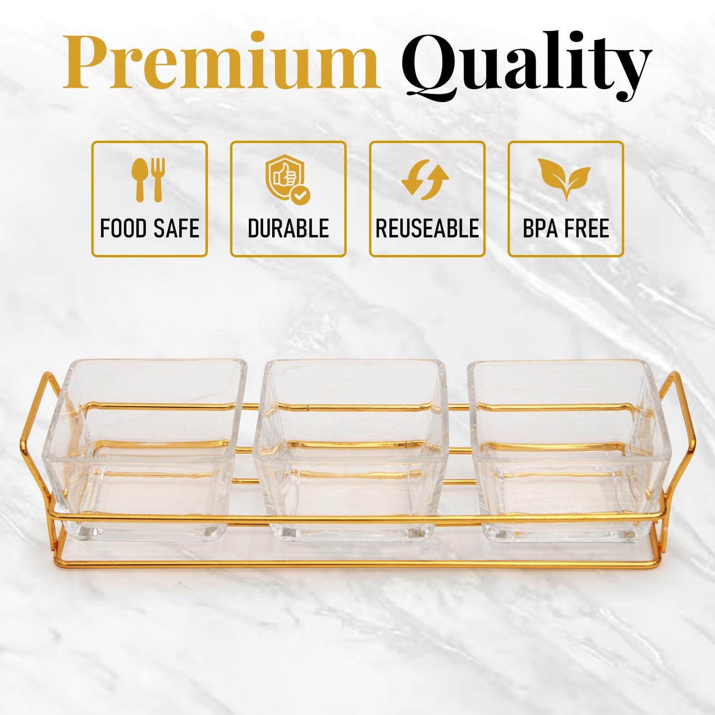 Nuts Gift Basket, Luxurious And Elegant 3 Sectional Premium Reusable Glass Tray, Perfect Fathers Day Gift Basket For Everyday Gi
