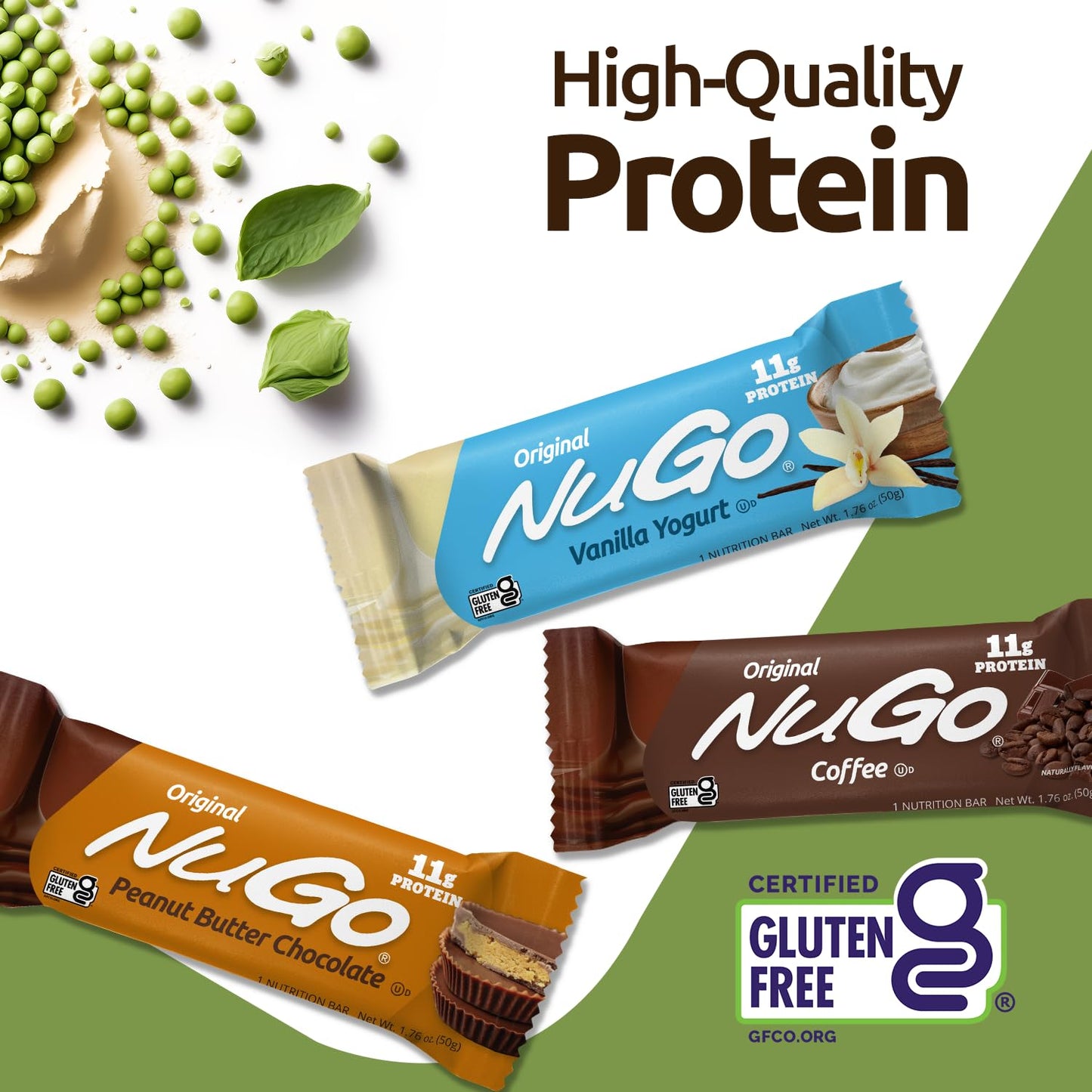 NuGo Protein Bar, Orange Smoothie, 11g Protein, Gluten Free, 15 Count