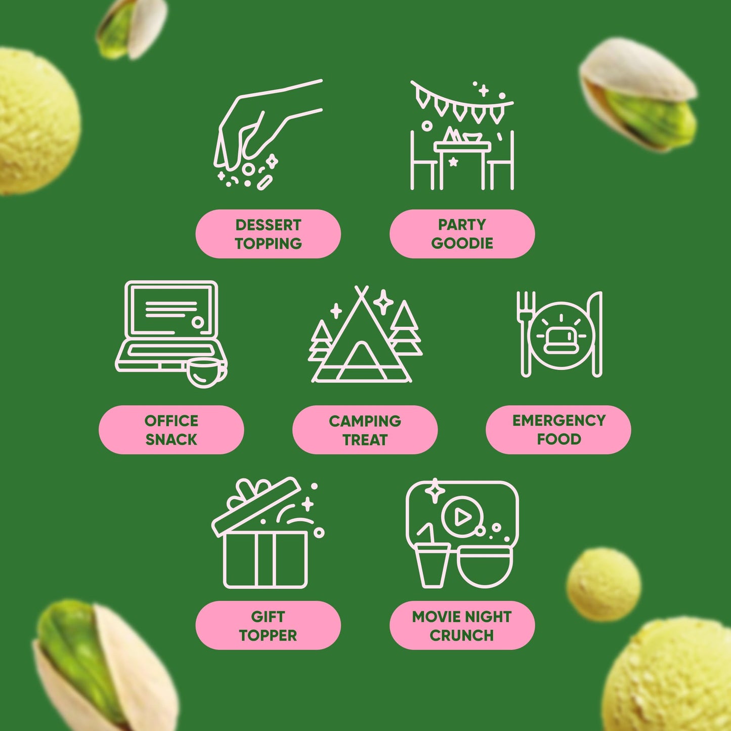 Star Candies Freeze Dried Sicilian Pistachio Ice Cream | No Melting Freeze Dried Candy | Crunchy & Delicious Camping Food | Prem