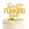 LINGBOOM Gold Glitter Cake Toppers for 25th Birthday - 25 Count Decorations