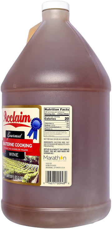 Acclaim Gourmet Sauterne Cooking Wine, 128 Fl Oz (1 Gallon)
