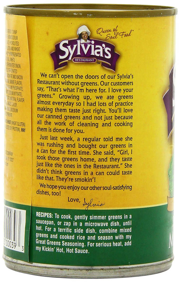 Sylvia'S Specially-Seasoned Mixed Greens, 14.5 Ounce Cans (Pack Of 12)