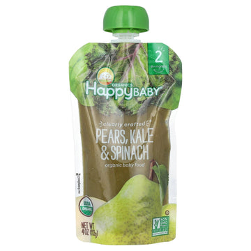 Happy Baby Pears Kale And Spinach Organic Baby Food, 4 Oz Pouch