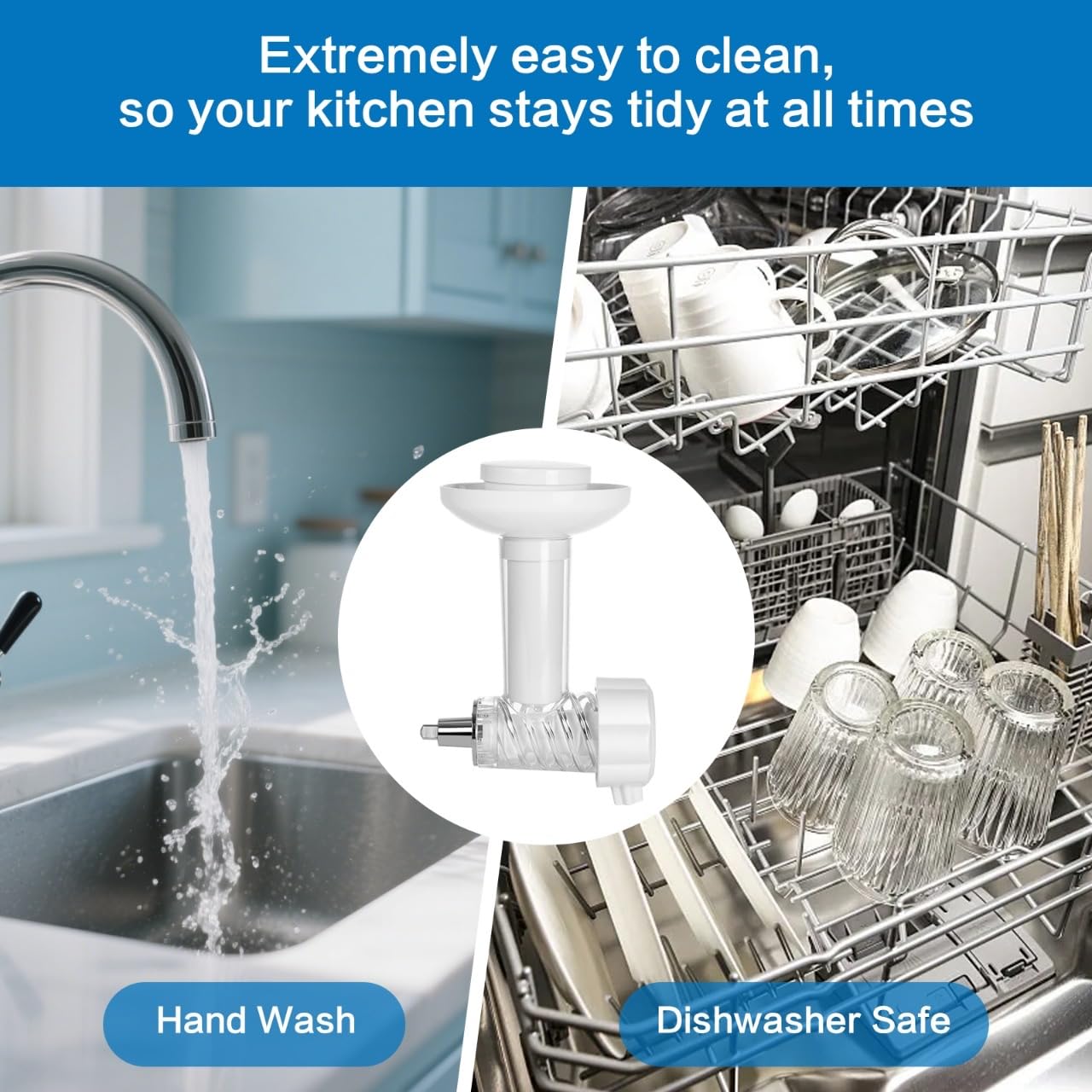 Fruit Ice Cream Maker Compatible with KitchenAid Stand Mixer For Healthy Dairy-Free Fruit Ice Cream, Desserts And Soft Ice Cream