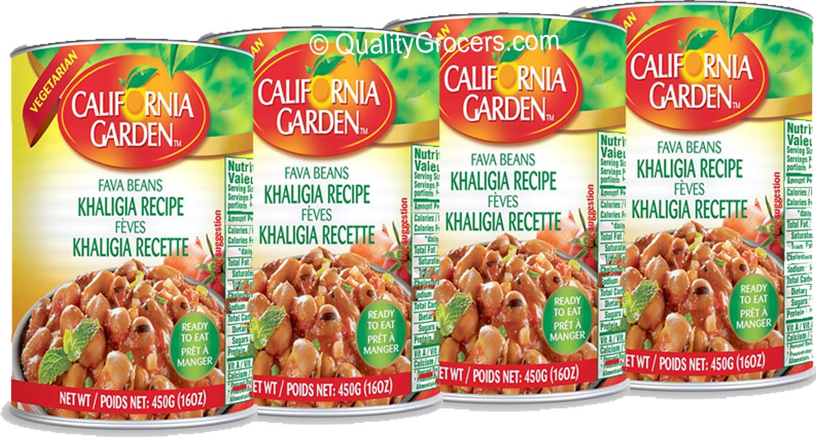 California Garden Fava Beans Khaligia Recipe 450g (4 cans)
