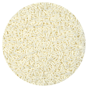 White Sprinkles Jimmies 3.17 Oz, Sprinkles For Cake Decorating, Cake Sprinkles, Sprinkles For Baking, Ice Cream & More, The Hamp
